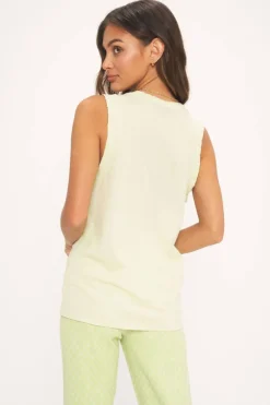 Tanks-Project Social T Skeleton Skate Tank Lime Cream