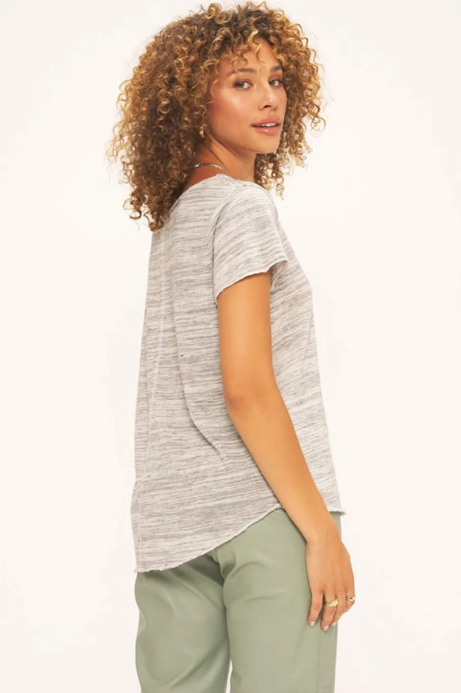 T-Shirts-Project Social T Wearever Marled Tee Oceanmist