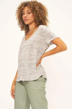 T-Shirts-Project Social T Wearever Marled Tee Oceanmist