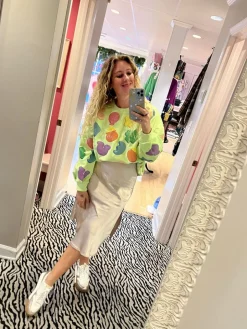 Sweatshirts-Queen of Sparkles Neon Green Lucky Charm Icon Sweatshirt