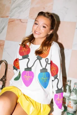 Sweatshirts-Queen of Sparkles White Christmas Lights Sweatshirt
