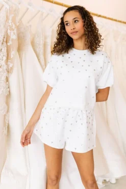 Shorts-Queen of Sparkles White Diamond Short