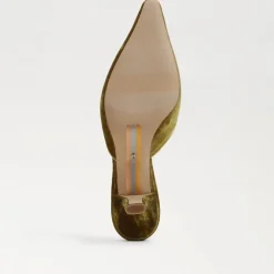 Heel-Sam Edelman Brit Kitten Heel Mule Chartreuse