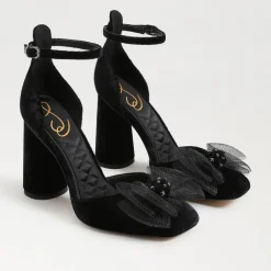 Heel-Sam Edelman Colter Ankle Strap Block Heel Black