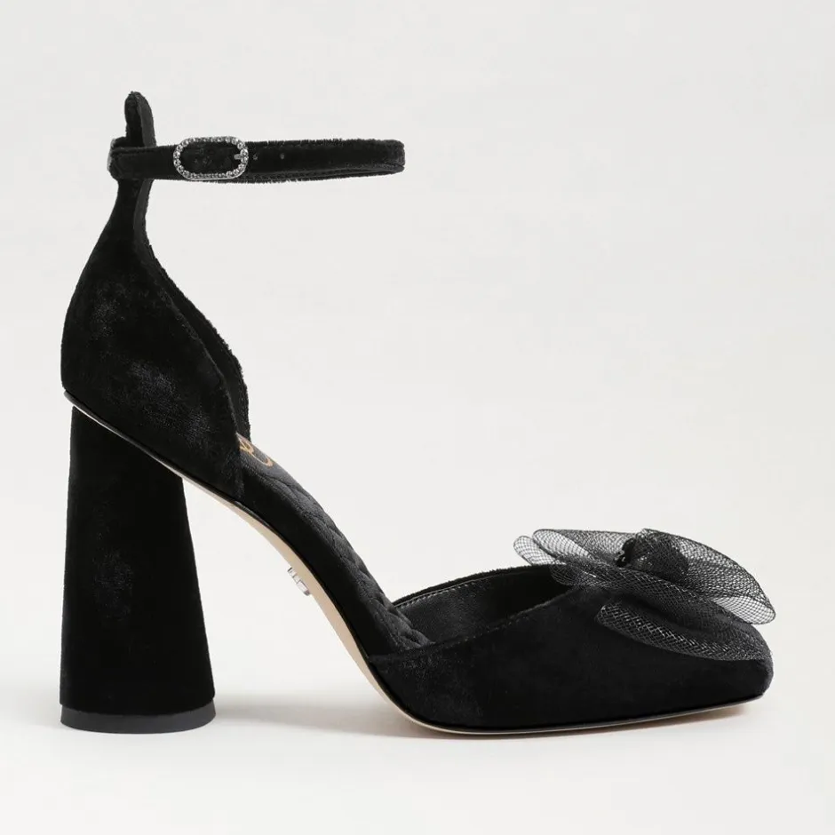 Heel-Sam Edelman Colter Ankle Strap Block Heel Black
