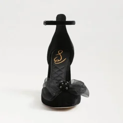 Heel-Sam Edelman Colter Ankle Strap Block Heel Black
