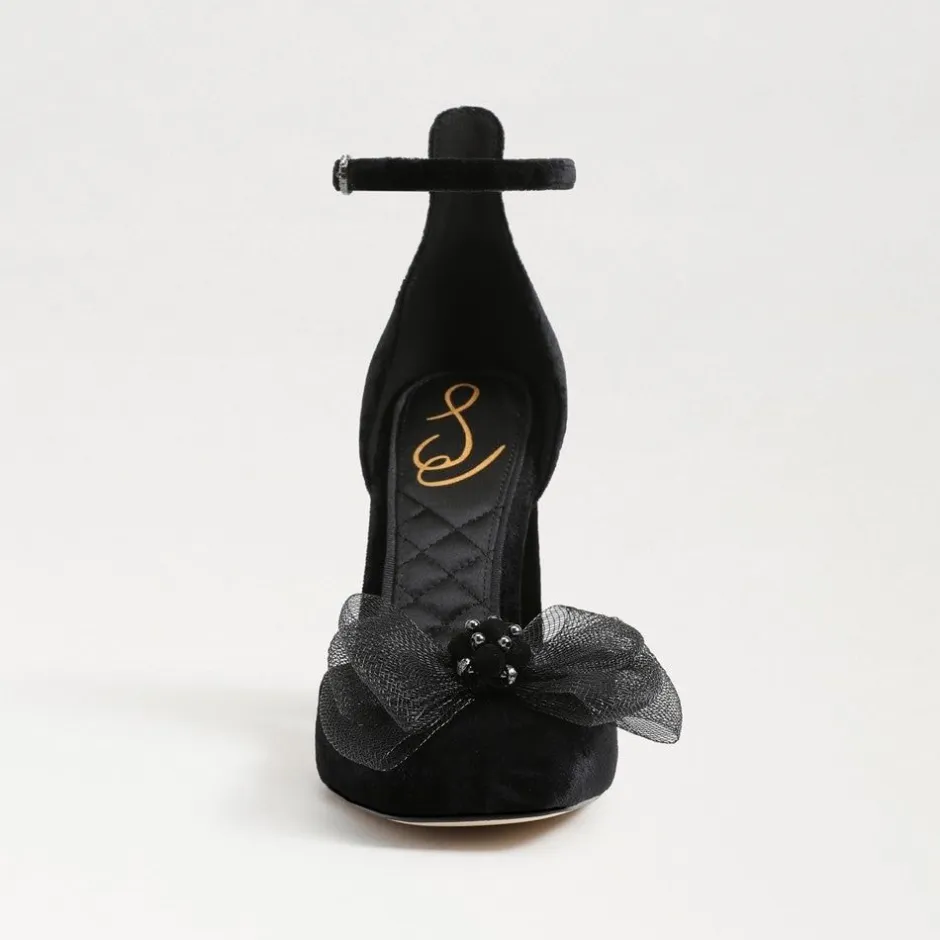 Heel-Sam Edelman Colter Ankle Strap Block Heel Black