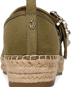 Flat-Sam Edelman Maddy Mary Jane Espadrille Wild Moss