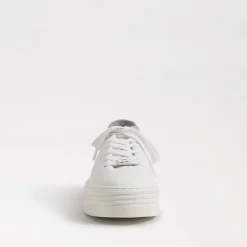 Sneaker-Sam Edelman Pippy White Leather Sneaker