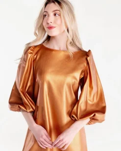 Blouses-S'edge Apparel S'Edge Apparel Colette Dress Copper