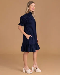 Midi-S'edge Apparel S'Edge Apparel Erin Dress In Passport