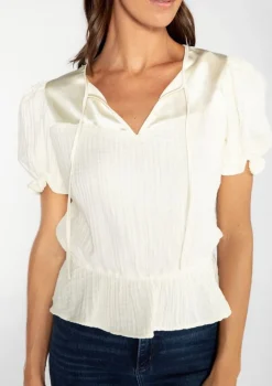 Blouses-S'edge Apparel S'Edge Apparel Mila Top In Frosting