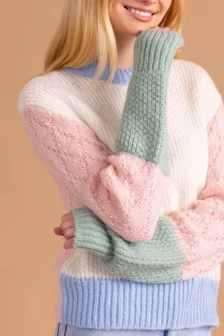 Sweaters-S'edge Apparel S'Edge Apparel Piper Sweater Colorblock