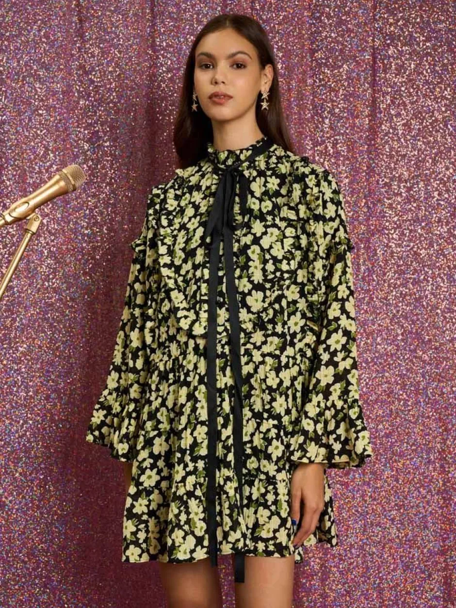 Mini-Sister Jane Acoustic Floral Mini Dress