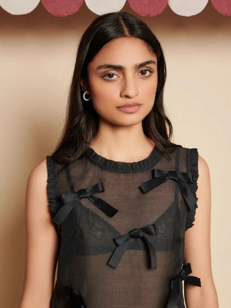 Blouses-Sister Jane Butter Bow Ruffle Top