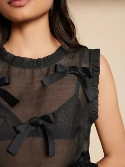 Blouses-Sister Jane Butter Bow Ruffle Top