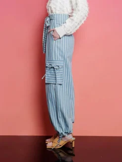 Pants-Sister Jane Cleo Striped Cargo Trousers