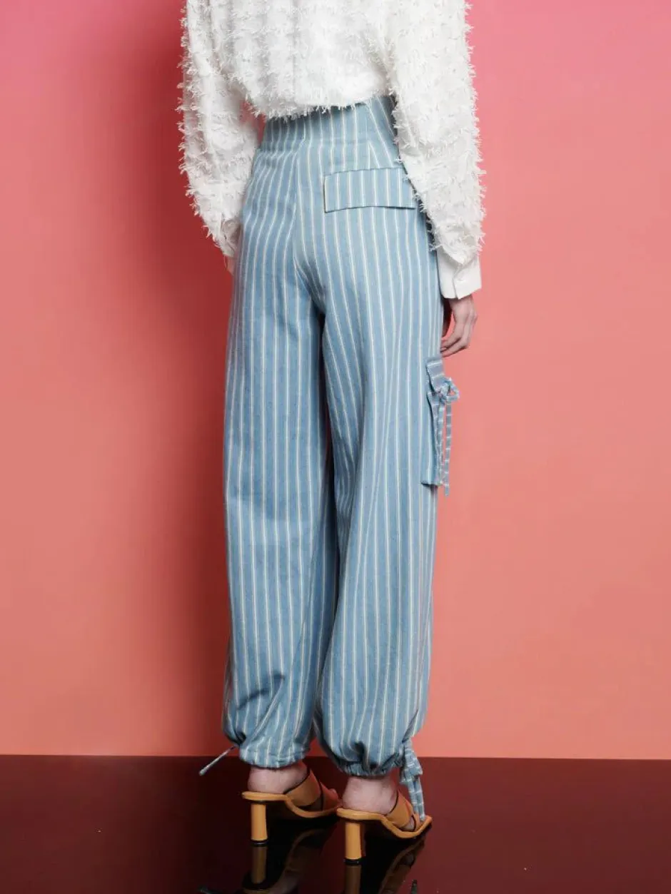 Pants-Sister Jane Cleo Striped Cargo Trousers