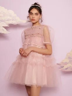 Mini-Sister Jane Pointe Tulle Shirring Dress