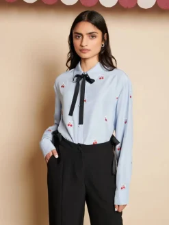 Blouses-Sister Jane Punnet Embroidered Shirt