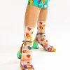 Socks And Tights-Sock Candy Gingham Fruits Ankle Sock