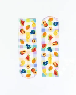 Socks And Tights-Sock Candy Gingham Fruits Ankle Sock