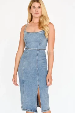 Midi-Steve Madden Giselle Denim Dress
