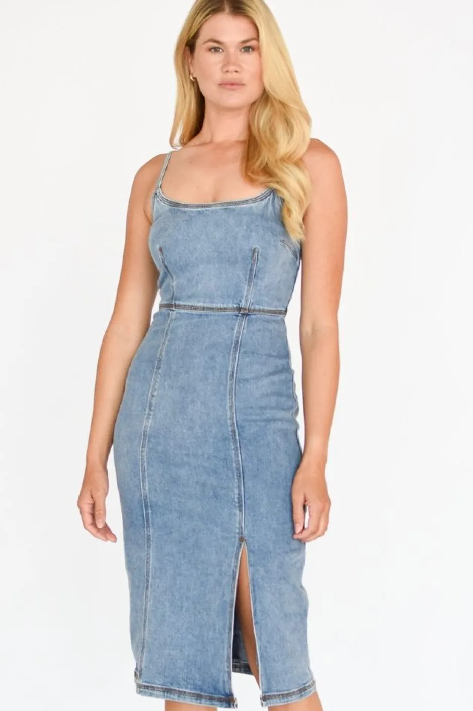 Midi-Steve Madden Giselle Denim Dress