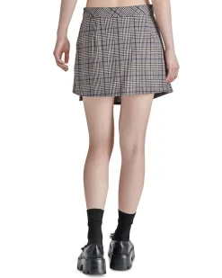 Skirts-Steve Madden Jeanne Skirt Brown Plaid Mix