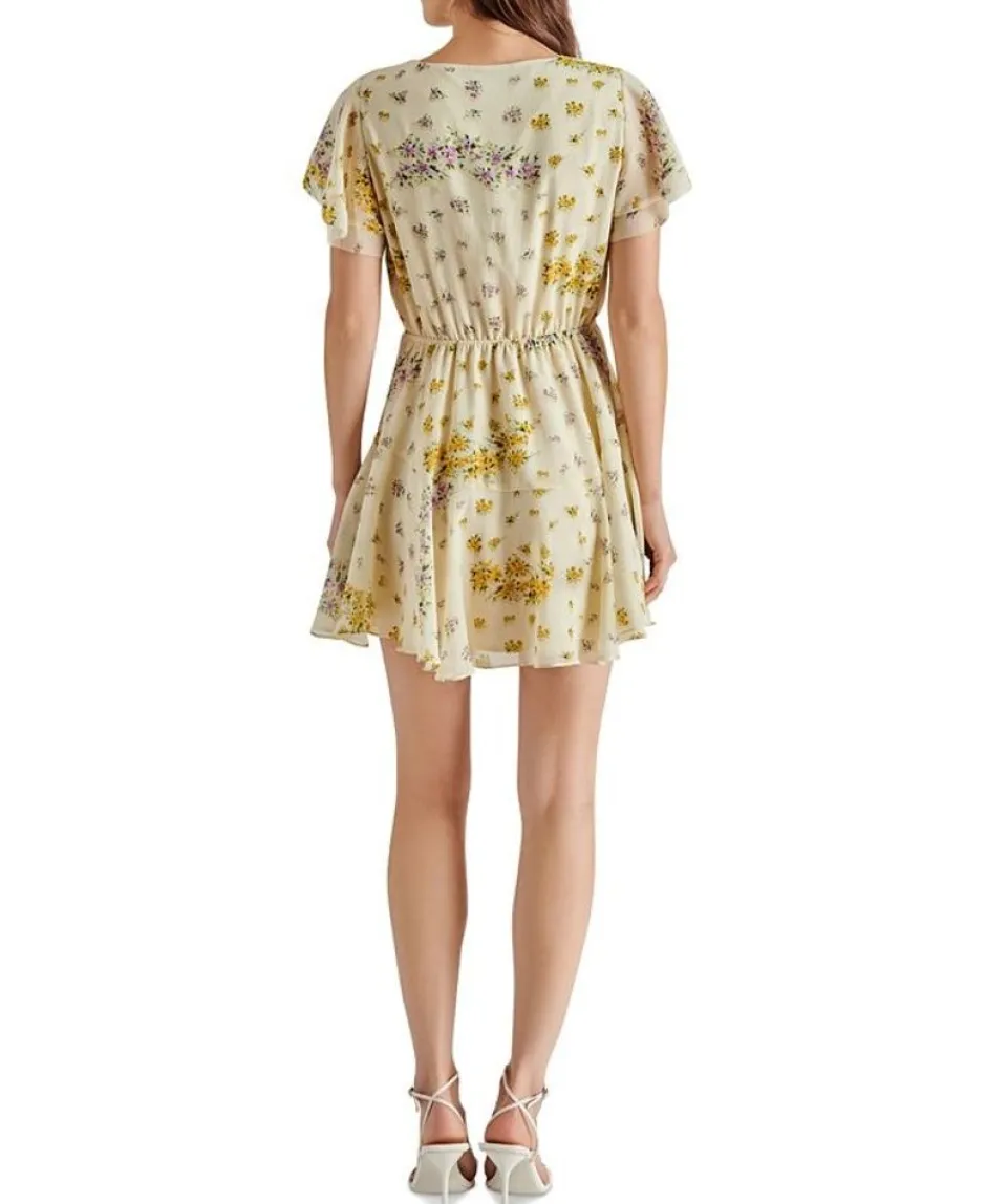 Mini-Steve Madden Kirsty Floral Chiffon Minidress