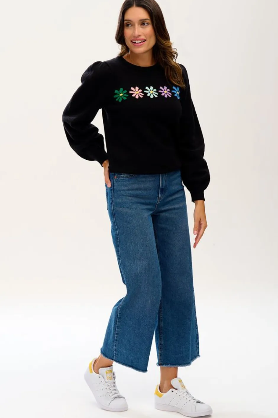 Sweaters-Sugarhill Brighton Andrea Rainbow Daisies Jumper