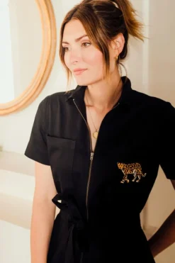 Jumpsuit-Sugarhill Brighton Billy Boilersuit Leopard Pocket