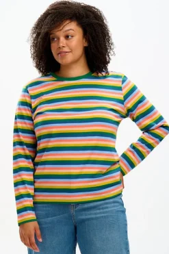 T-Shirts-Sugarhill Brighton Brunswick Jersey Top - Multi, Retro Stripes