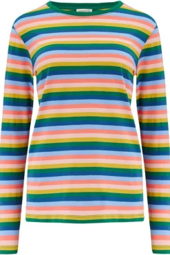 T-Shirts-Sugarhill Brighton Brunswick Jersey Top - Multi, Retro Stripes