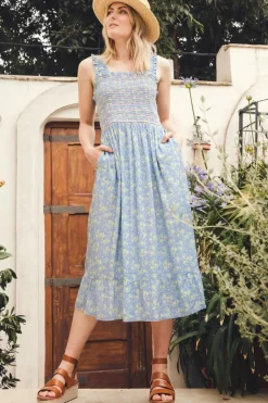 Midi-Sugarhill Brighton Ember Shirred Sundress Star Meadow