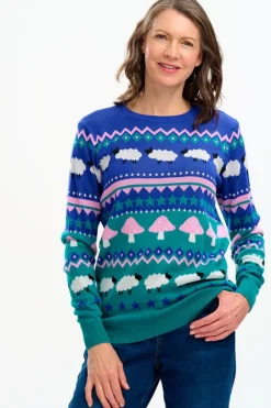 Sweaters-Sugarhill Brighton Rosie Jumper - Multi, Rural Fairisle