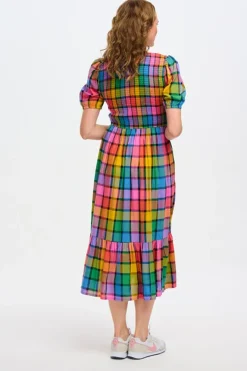 Midi-Sugarhill Brighton Yolanda Midi Dress Rainbow Check
